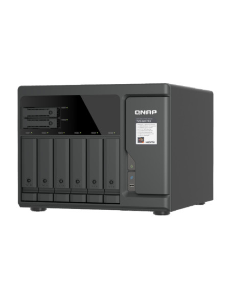 QNAP TVS-h877AX-R5-16G (AMD Ryzen 5, 16GB DDR5 RAM, 6x 3,5" + 4x 2,5", 3x PCIe, 2x 2,5GbE, 2x 10GbE)