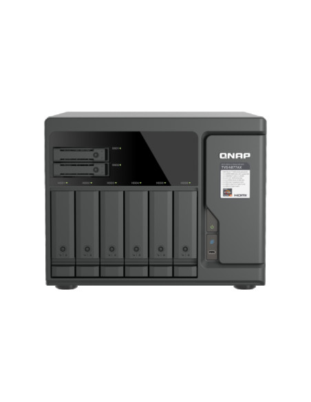 QNAP TVS-h877AX-R5-16G (AMD Ryzen 5, 16GB DDR5 RAM, 6x 3,5" + 4x 2,5", 3x PCIe, 2x 2,5GbE, 2x 10GbE)