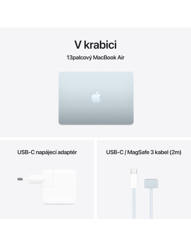 Apple MacBook Air 13"/M4/13,6"/2560x1664/16GB/256GB SSD/M4/Sequoia/Sky Blue/1R