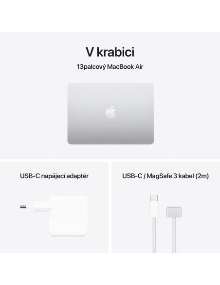 Apple MacBook Air 13"/M4/13,6"/2560x1664/16GB/256GB SSD/M4/Sequoia/Silver/1R