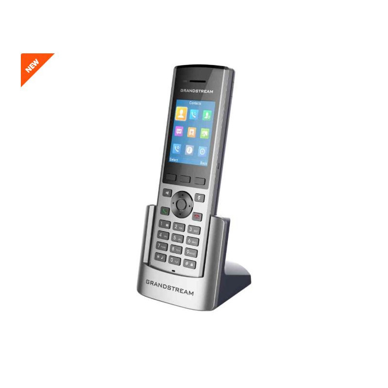 Grandstream DP730 IP tel., 2,4" bar. displ., 2SIP úč., video, BT, Micro USB, HAC,