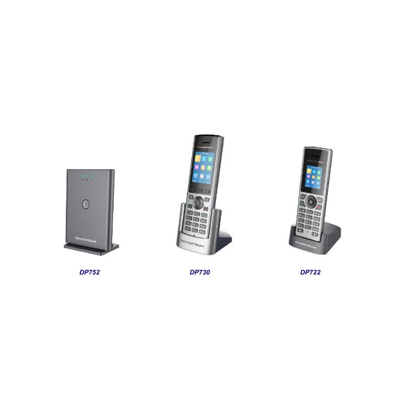 Grandstream DP730 IP tel., 2,4" bar. displ., 2SIP úč., video, BT, Micro USB, HAC,