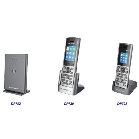 Grandstream DP730 IP tel., 2,4" bar. displ., 2SIP úč., video, BT, Micro USB, HAC,
