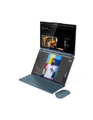 Lenovo Yoga Book 9/14IAH10/U7-255H/14"/2880x1800/T/32GB/1TB/Intel int/W11P/Tidal Teal/3R On-Site