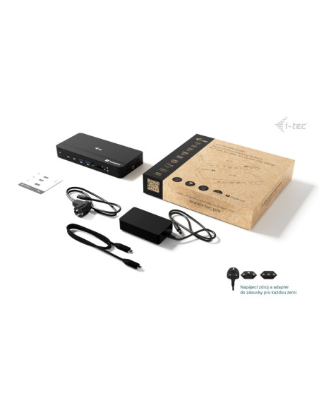 i-tec Thunderbolt 5 Triple Display Docking Station, M.2 slot, 6x USB, 2.5 GLAN, Power Delivery 140W