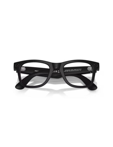 Meta Ray-Ban Gen2 Wayfarer, Matte Black, Clear (Large)