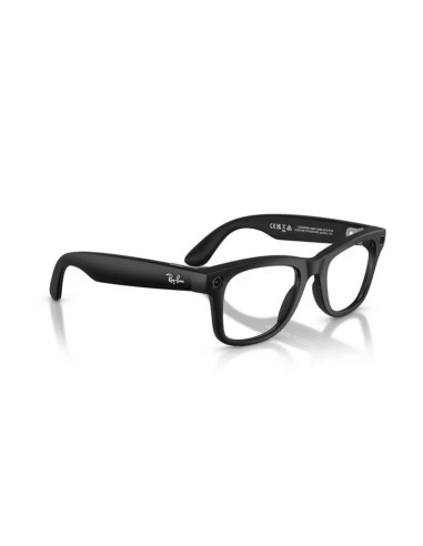 Meta Ray-Ban Gen2 Wayfarer, Matte Black, Clear (Large)