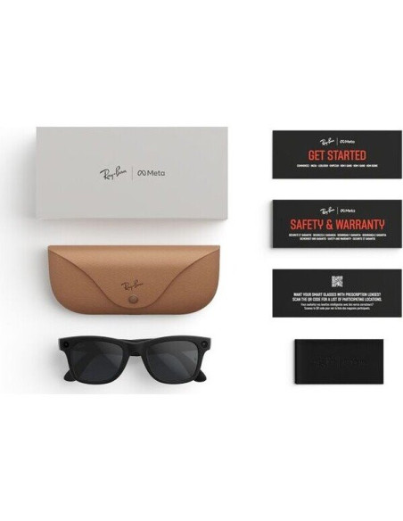 Meta Ray-Ban Gen2 Wayfarer, Matte Black, Clear/Grey Transitions (Large)