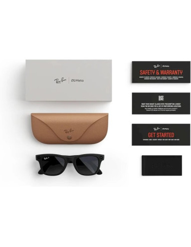 Meta Ray-Ban Gen2 Wayfarer, Matte Black, Graphite (Large)