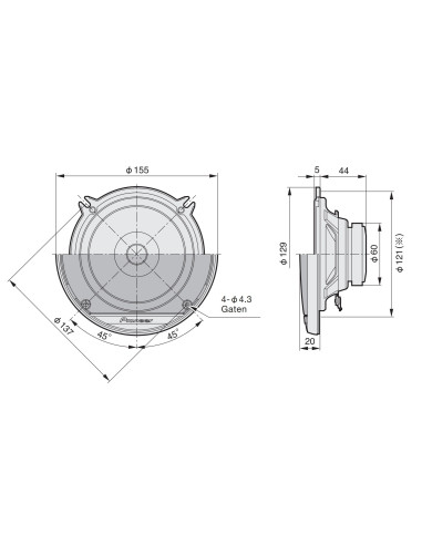 Pioneer TS-G1310F 37 cm jednopásmové reproduktory