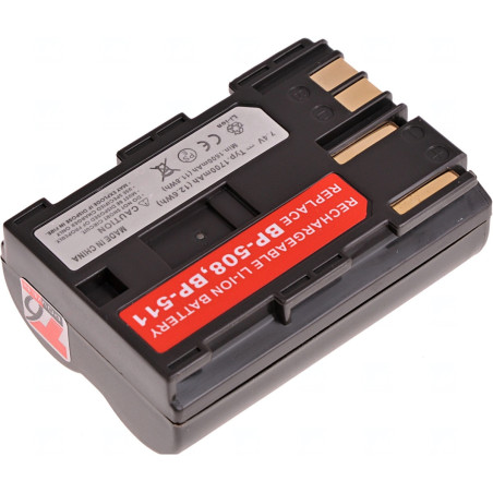 Batéria T6 Power Canon BP-508, BP-511, BP-511A, BP-512, BP-514, 1600mAh, 11,8Wh, hnedá