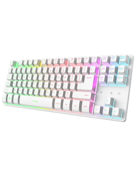 Trust GXT831 Thado TKL/Bezdrôtové USB/US/Biela
