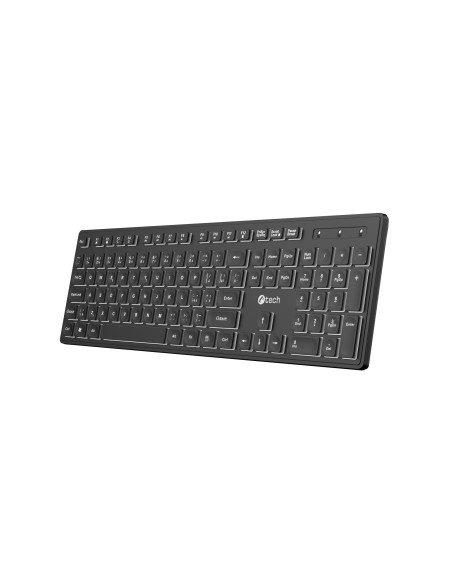 Klávesnica C-TECH KB-201-BL, nízkoprofilová,