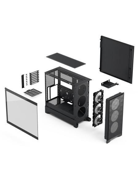 Fractal Pop 2 Air/Midi Tower/Transpar./Čierna