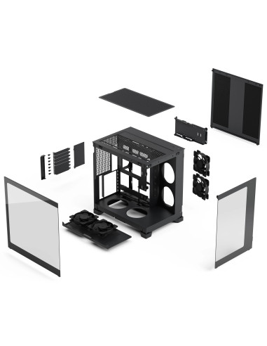 Fractal Pop 2 Vision/Midi Tower/Transpar./Čierna