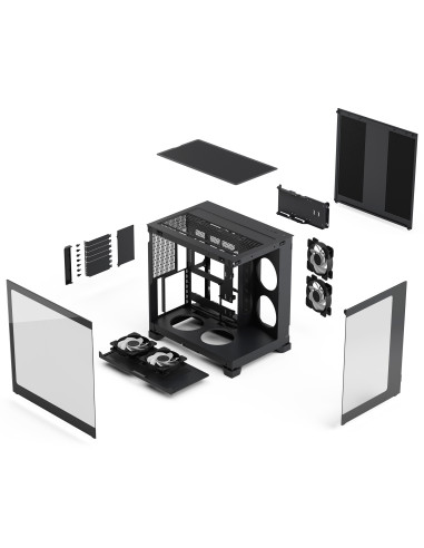 Fractal Pop 2 Vision/Midi Tower/Transpar./Čierna