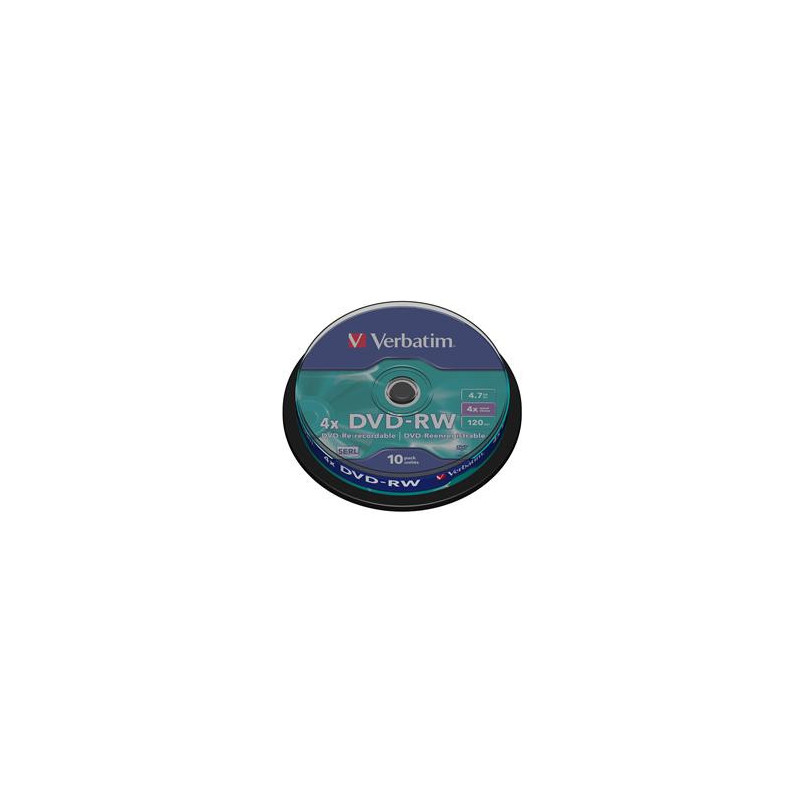 VERBATIM DVD-RW(10-Pack)Spindle4x/DLP/4.7GB