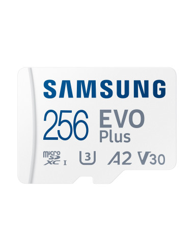 Samsung EVO Plus/micro SDXC/256GB/UHS-I U3 / Class 10/+ Adaptér/Biela