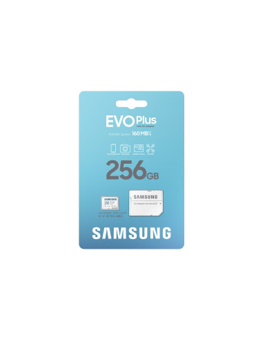 Samsung EVO Plus/micro SDXC/256GB/UHS-I U3 / Class 10/+ Adaptér/Biela