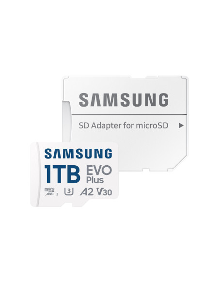 Samsung EVO Plus/micro SDXC/1TB/UHS-I U3 / Class 10/+ Adaptér/Biela