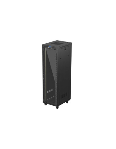 LANBERG 19" VOLNĚ STOJÍCÍ RACKOVÁ SKŘÍŇ 42U/600X800 (FLAT PACK) S PROSKLENÝMI DVEŘMI LCD ČERNÁ
