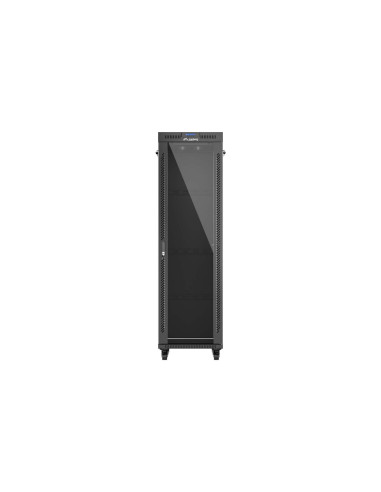 LANBERG 19" VOLNĚ STOJÍCÍ RACKOVÁ SKŘÍŇ 42U/600X800 (FLAT PACK) S PROSKLENÝMI DVEŘMI LCD ČERNÁ