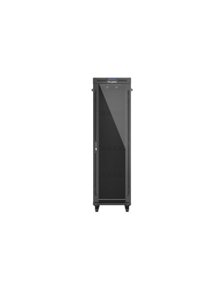 LANBERG 19" VOLNĚ STOJÍCÍ RACKOVÁ SKŘÍŇ 42U/600X800 (FLAT PACK) S PROSKLENÝMI DVEŘMI LCD ČERNÁ