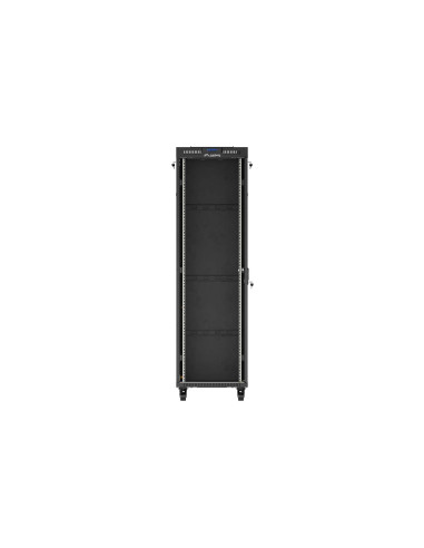 LANBERG 19" VOLNĚ STOJÍCÍ RACKOVÁ SKŘÍŇ 42U/600X800 (FLAT PACK) S PROSKLENÝMI DVEŘMI LCD ČERNÁ