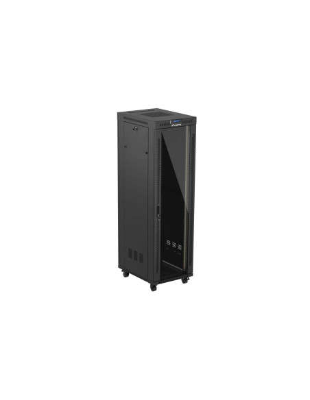 LANBERG 19" VOLNĚ STOJÍCÍ RACKOVÁ SKŘÍŇ 42U/600X800 (FLAT PACK) S PROSKLENÝMI DVEŘMI LCD ČERNÁ