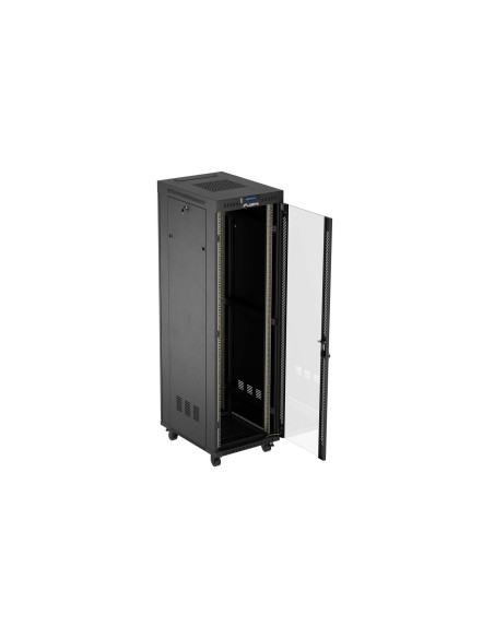 LANBERG 19" VOLNĚ STOJÍCÍ RACKOVÁ SKŘÍŇ 42U/600X800 (FLAT PACK) S PROSKLENÝMI DVEŘMI LCD ČERNÁ