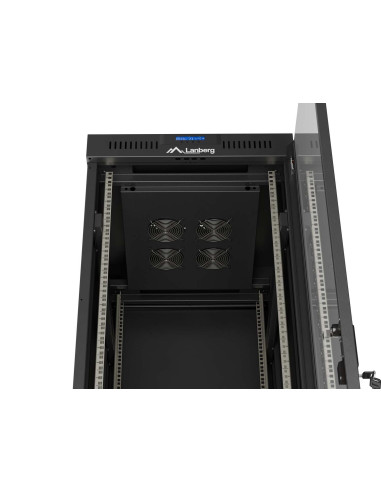 LANBERG 19" VOLNĚ STOJÍCÍ RACKOVÁ SKŘÍŇ 42U/600X800 (FLAT PACK) S PROSKLENÝMI DVEŘMI LCD ČERNÁ