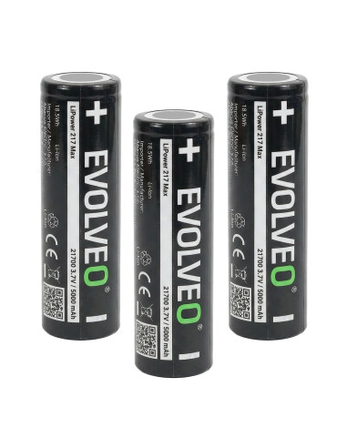 EVOLVEO LiPower 217 Max 5000 - Li-ion batéria 21700 (3.7 V / 5000 mAh) 3 ks