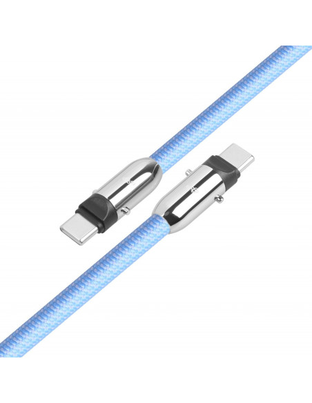 TB USB-C 2v1 kábel, 1m, modrý