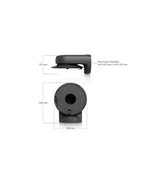 Ubiquiti UACC-AI-MS-4-AM-B - UniFi Enterprise AI Multi Sensor 4 Camera Arm Mount, čierna