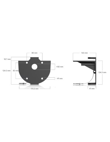 Ubiquiti UACC-AI-MS-4-AM-B - UniFi Enterprise AI Multi Sensor 4 Camera Arm Mount, čierna