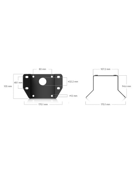 Ubiquiti UACC-AI-MS-4-AM-B - UniFi Enterprise AI Multi Sensor 4 Camera Arm Mount, čierna