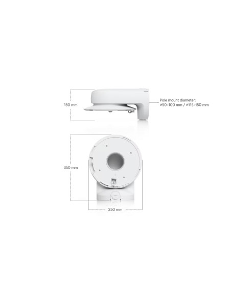 Ubiquiti UACC-AI-MS-4-AM-W - UniFi Enterprise AI Multi Sensor 4 Camera Arm Mount, biela