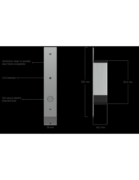 Ubiquiti UACC-Lock-Bolt-Secure, UniFi Access Fail-Secure Bolt Lock