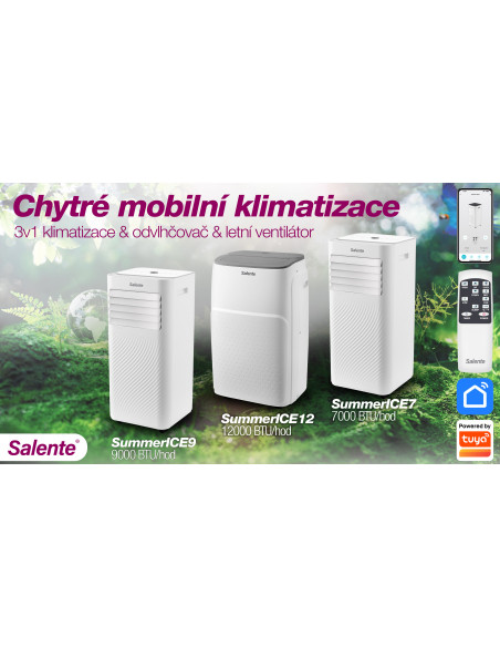 Salente SummerICE7, múdra mobilná klimatizácia, 7000 BTU, WiFi + Bluetooth, diaľk. ovl.