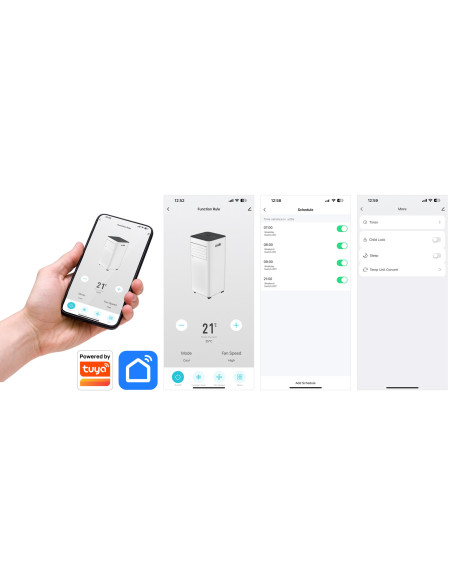 Salente SummerICE7, múdra mobilná klimatizácia, 7000 BTU, WiFi + Bluetooth, diaľk. ovl.