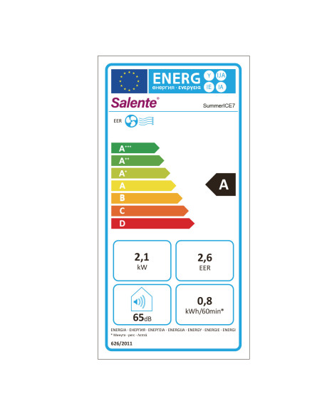 Salente SummerICE7, múdra mobilná klimatizácia, 7000 BTU, WiFi + Bluetooth, diaľk. ovl.