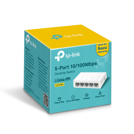 TP-Link LS1005 5x 10/100 Desktop Switch Fanless