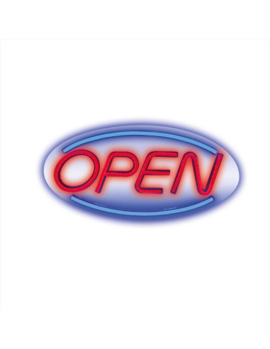 Dekoratívne PLEXI LED neón Open modro-červený