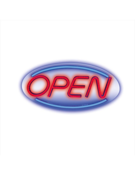 Dekoratívne PLEXI LED neón Open modro-červený