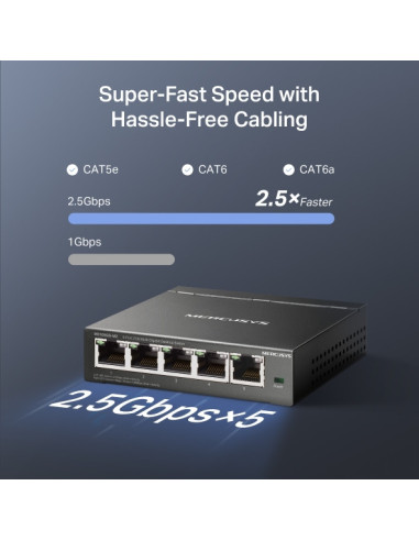 Mercusys MS105GS-M2 5x2.5G Desktop switch