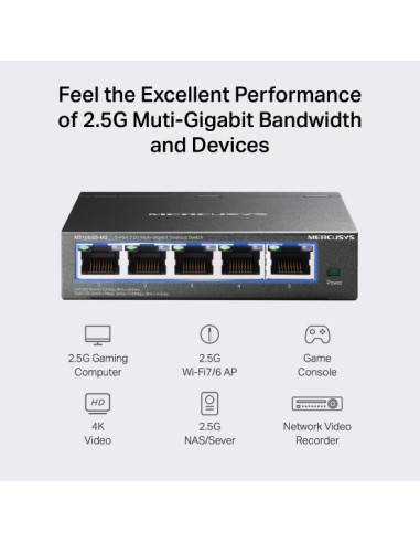 Mercusys MS105GS-M2 5x2.5G Desktop switch