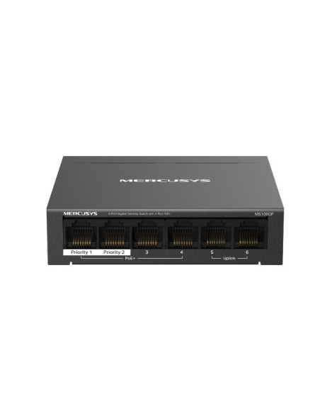 Mercusys MS106GP 6xGb desktop switch 4xPoE+