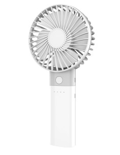 Platinet PRDF6107 vreckový ventilátor 10 cm, funkcia powerbanky 4000 mAh, biela-šedá
