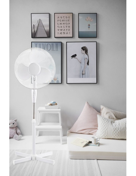 Platinet PSF1616W stojanový ventilátor 40 cm, oscilácia, biela