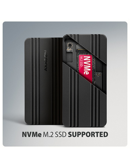 AXAGON EEM2-40G, USB-C 40Gbps externý box pre M.2 NVMe SSD, zosilnený hliník